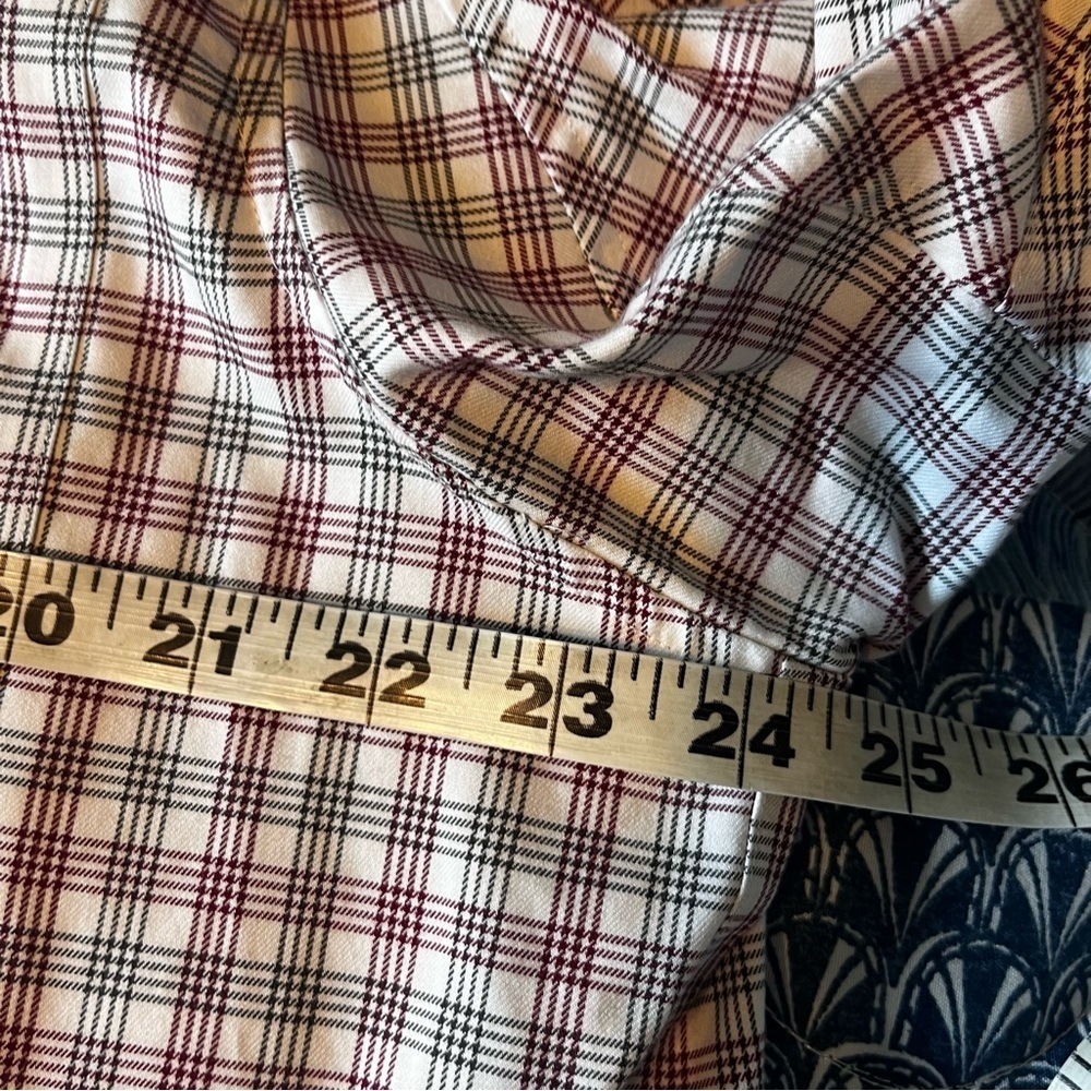 Duluth Trading Company Cotton Twill Check Green Red Button Down Shirt Large - Picture 3 of 8